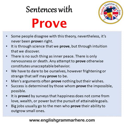 better word for prove.